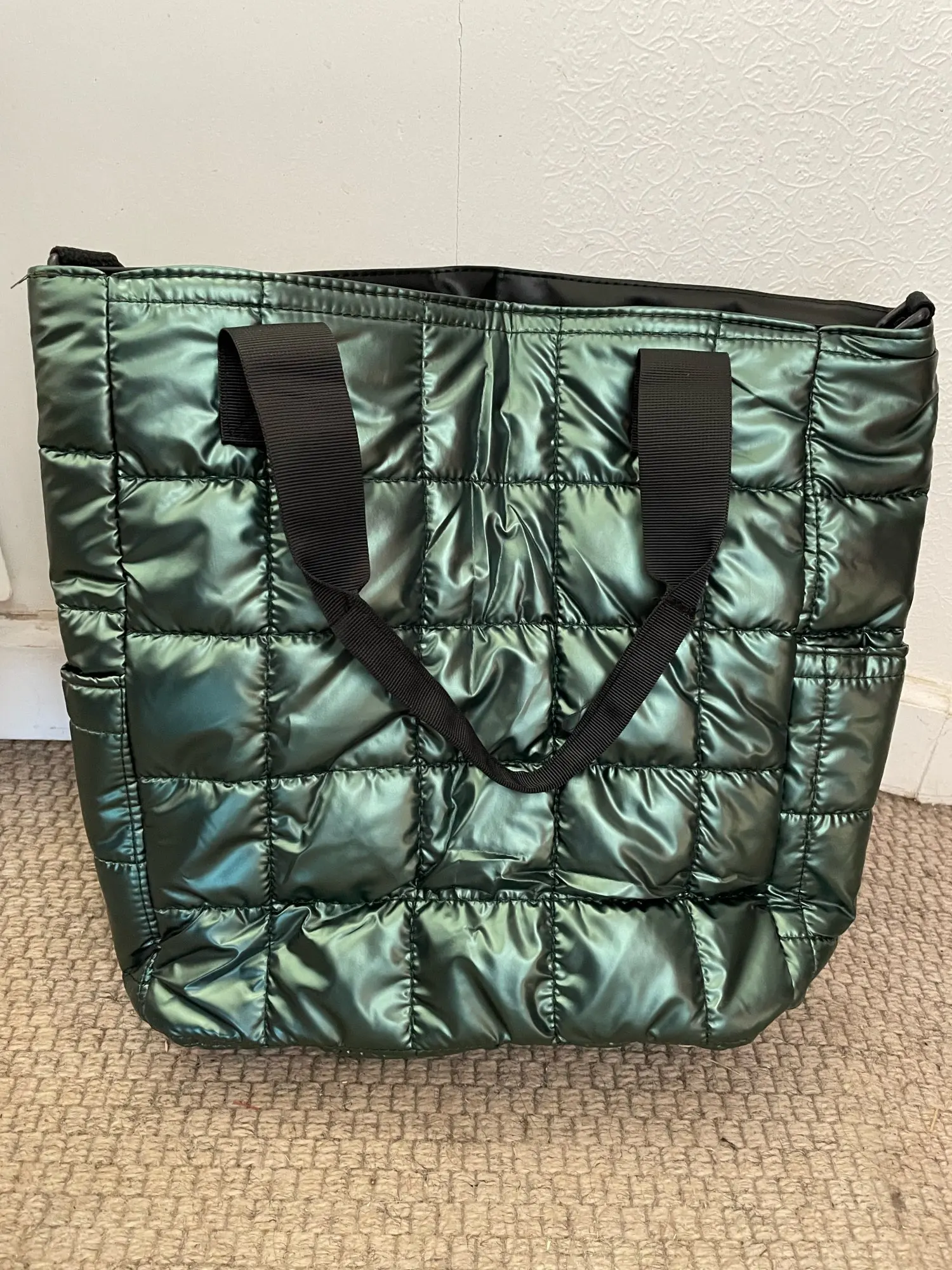Casual Nylon Cotton Women Large Capacity Crossbody Bag Top-handle Handbags Fashion Solid Color Shoulder Bag Ladies Messenger Bag photo review