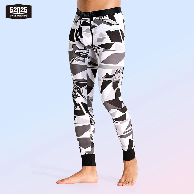 52025 Men Thermal Camouflage Leggings Cotton Modal Soft Comfortable  Underwear Eco-friendly Print Thermal Bottoms Thermo Leggings - AliExpress