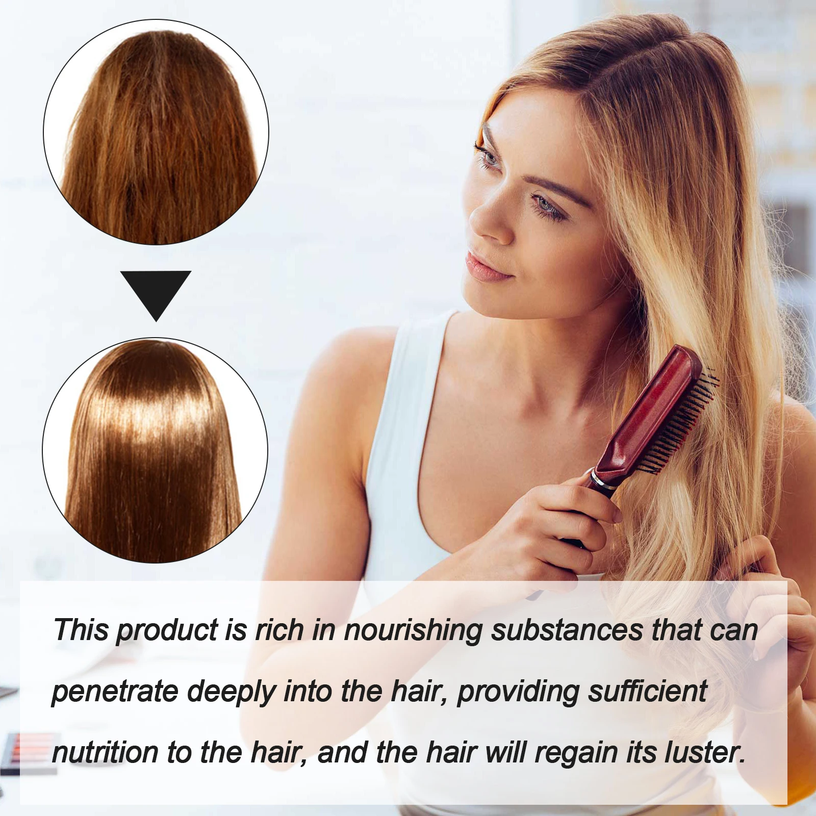 EELHOE Hair Straightening Mousse Nourishing Hair Repiar Damaged Hair Smoothing Reduce Spilt Ends Mild Hair Straight Mousse