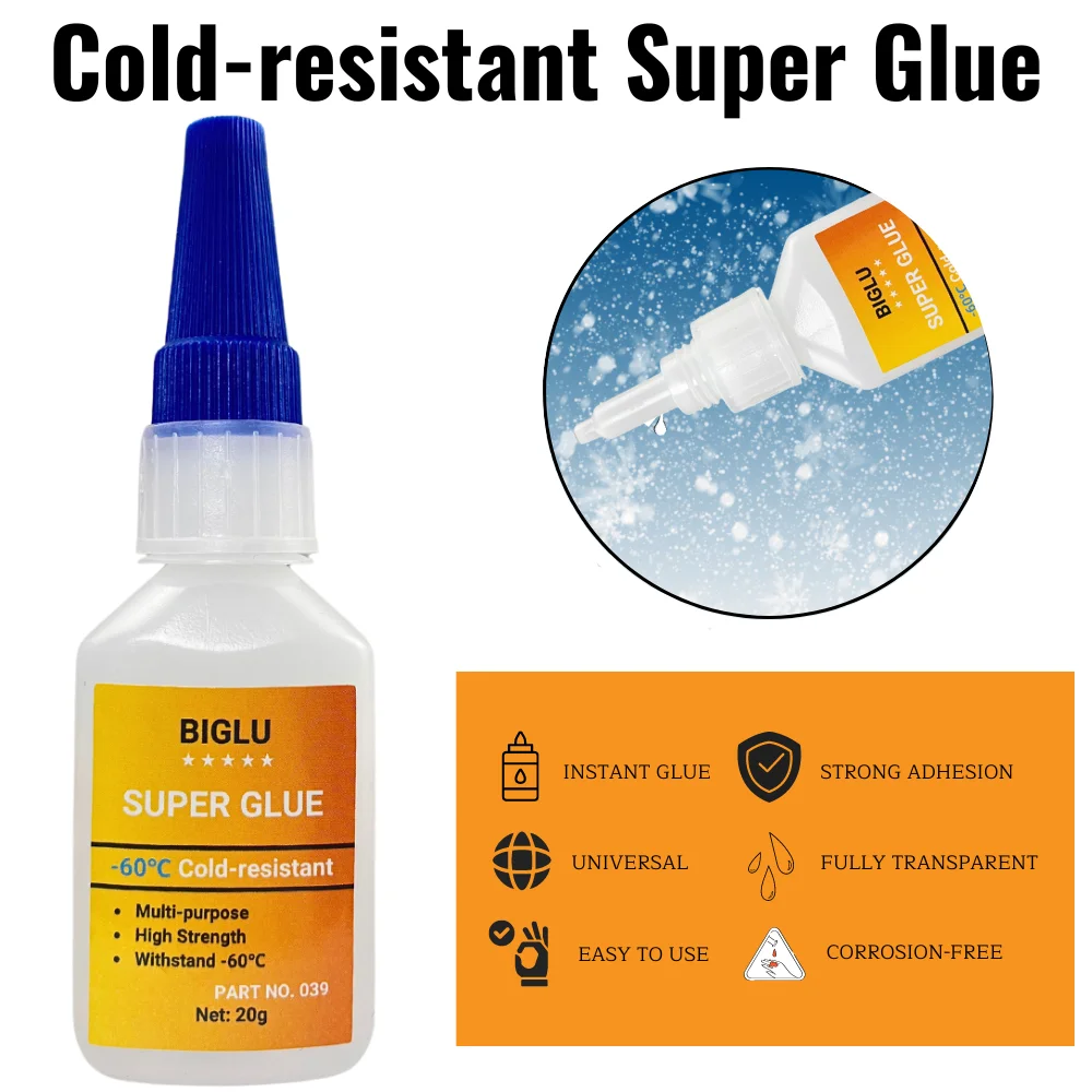BIGLU -60℃ Cold-resistant Multi-Purpose Strong Liquid Transparent Adhesive Fast Instant Super Glue 4