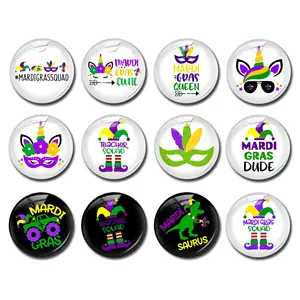 Mardi Grass Cabochon, Teacher Squad image Glass dome,Unicorn Picture Cameo, 10mm 12mm 14mm 16mm 18mm 20mm 25mm 30mm 35mm-FJ3828