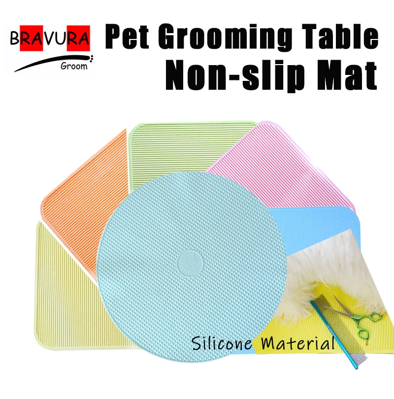 Pet Grooming Table Mat Anti Slip Cat Dog Rubber Pad Waterproof Pet Bathing  Mat Pet Grooming Table Attachment (Purple)