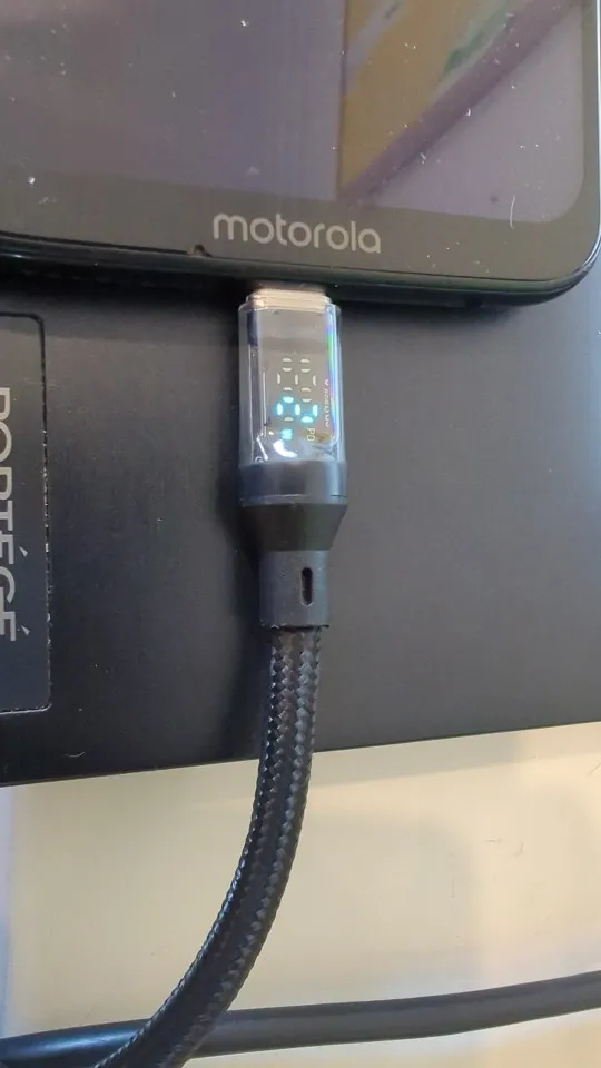 120W USB Phone Super Fast Charging Cable With LED Display 100W Type-C To Type-C Data Cord photo review