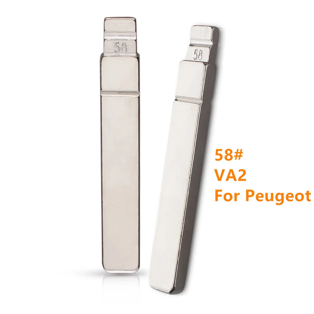 

10 шт. 58 # VA2 металлическая НЕОБРАБОТАННАЯ заглушка для Peugeot Citroen Renault для keydiy KD xhorse VVDI JMD