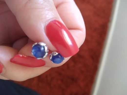 Boucles d'oreilles en Cyanite bleue - Fleurs célestes