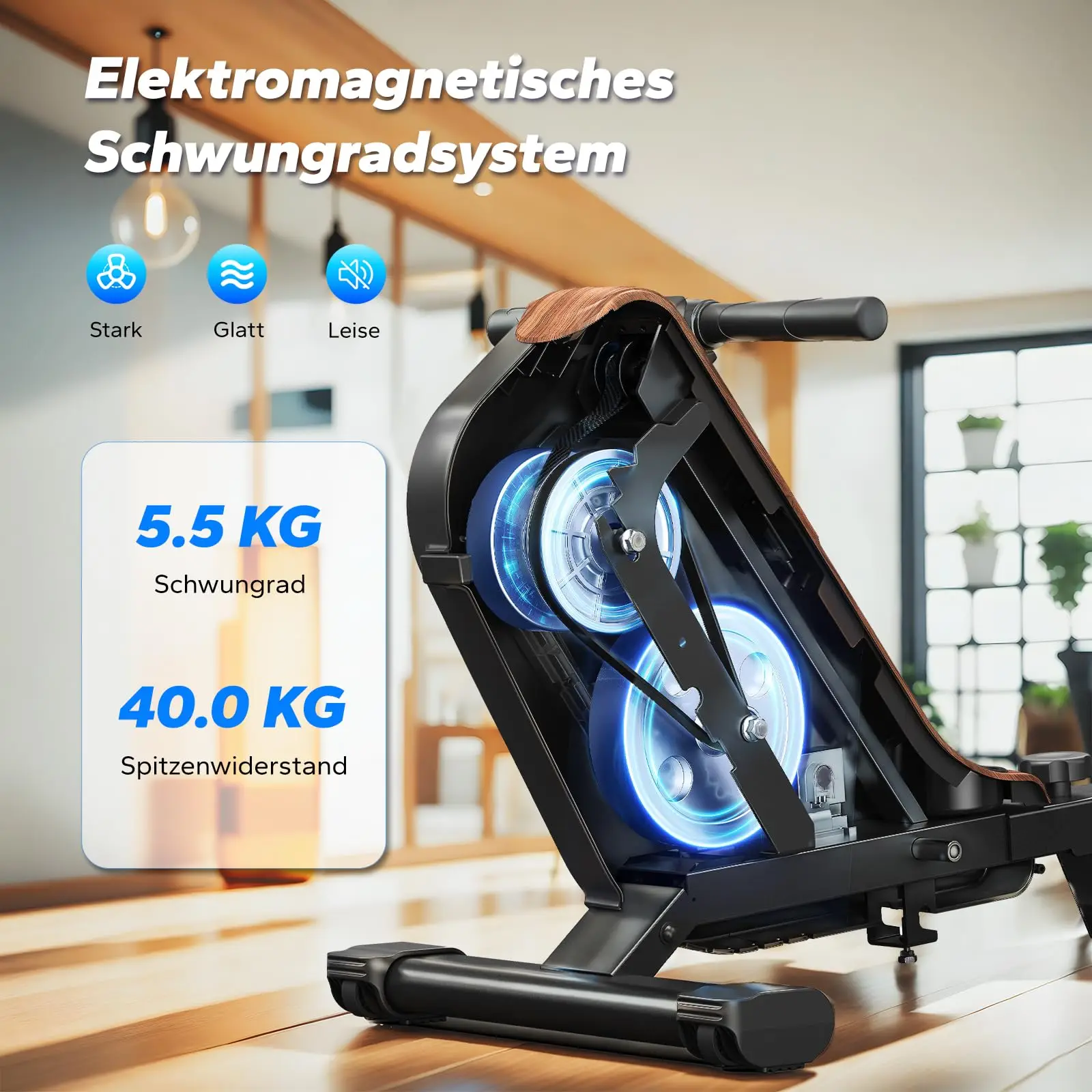Rameur à Eau MERACH R10 – 6 Niveaux De Résistance – Fitness Maison (Neuf)