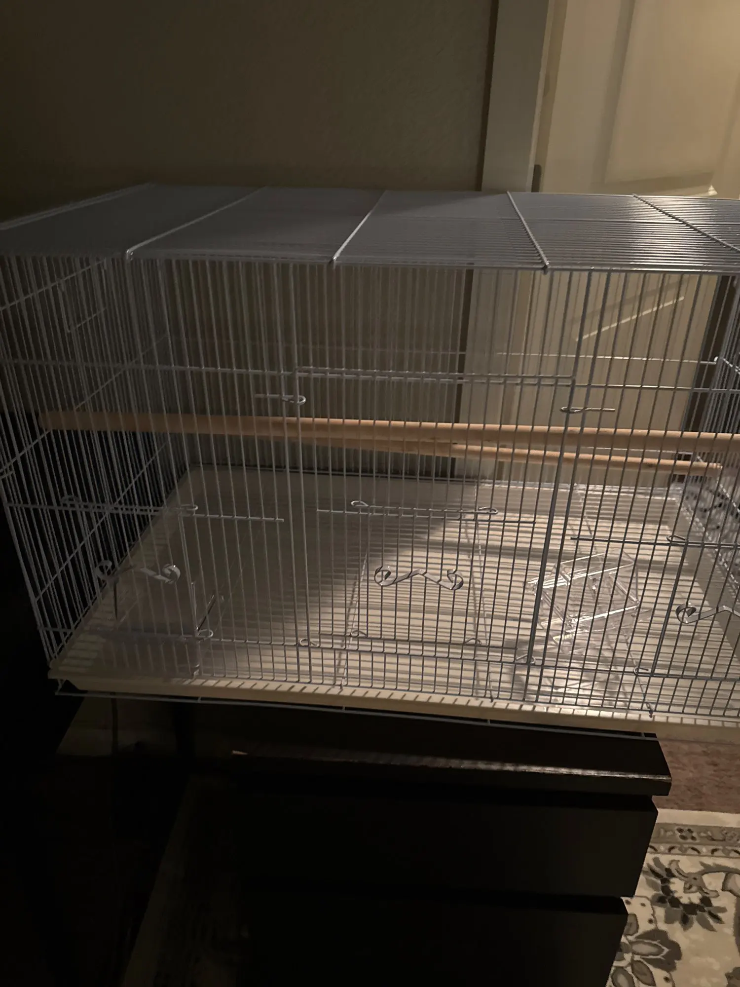 30In Flight Bird Cage Stackable Divided Small Animal Cage for Kinds of Birds Pet Travel Birdcage with Handle and Perche