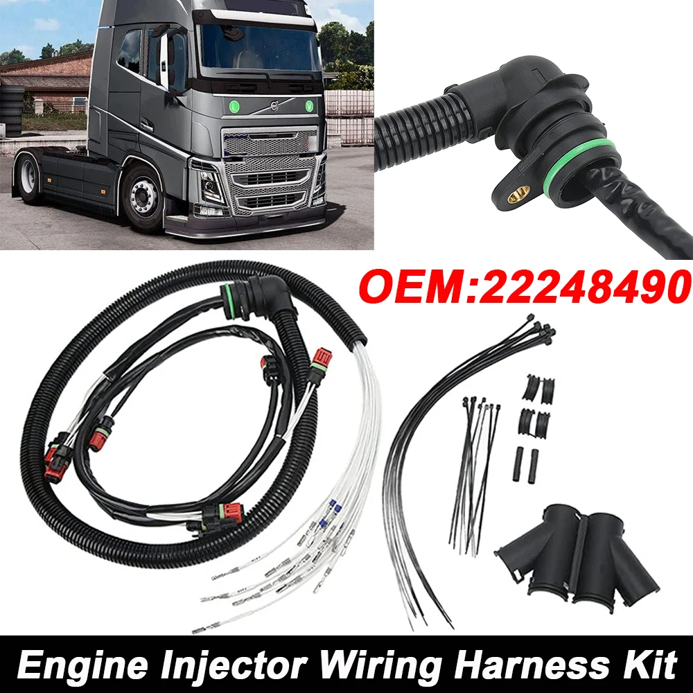 OE:22248490 7422248490 Durable Injector Cable Engine Wiring Harness For Volvo FH FM B13 BUS Truck