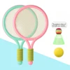 2 Rackets + 2 Balls Beginner Badminton Racket Set, Suitable for Parent-Child Sports Toy, Sports Game, Monochrome And Two-Color 2