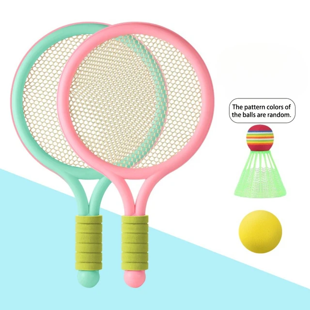2 Rackets + 2 Balls Beginner Badminton Racket Set, Suitable for Parent-Child Sports Toy, Sports Game, Monochrome And Two-Color 2