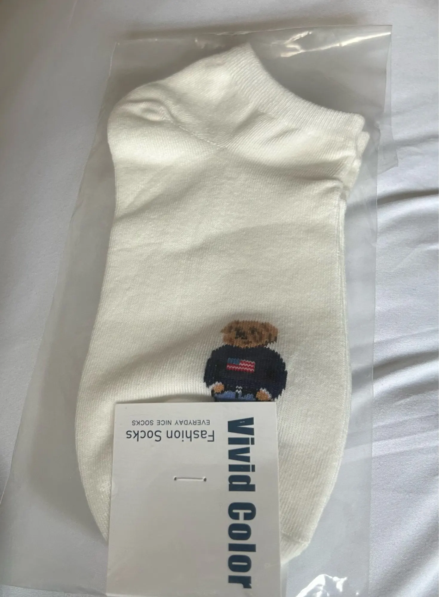 Cute Cartoon Teddy Bear Socks for Women photo review