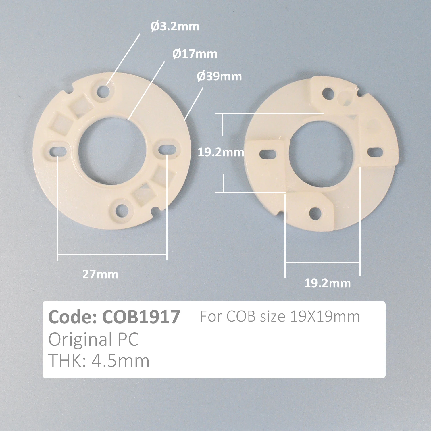 Plastic PC Mount Support COB LED Holders for 1919 2121 1515 1620 Light Source Chips Accessories for DIY Lamp lamp holder lamp bulb holder diy lighting accessories