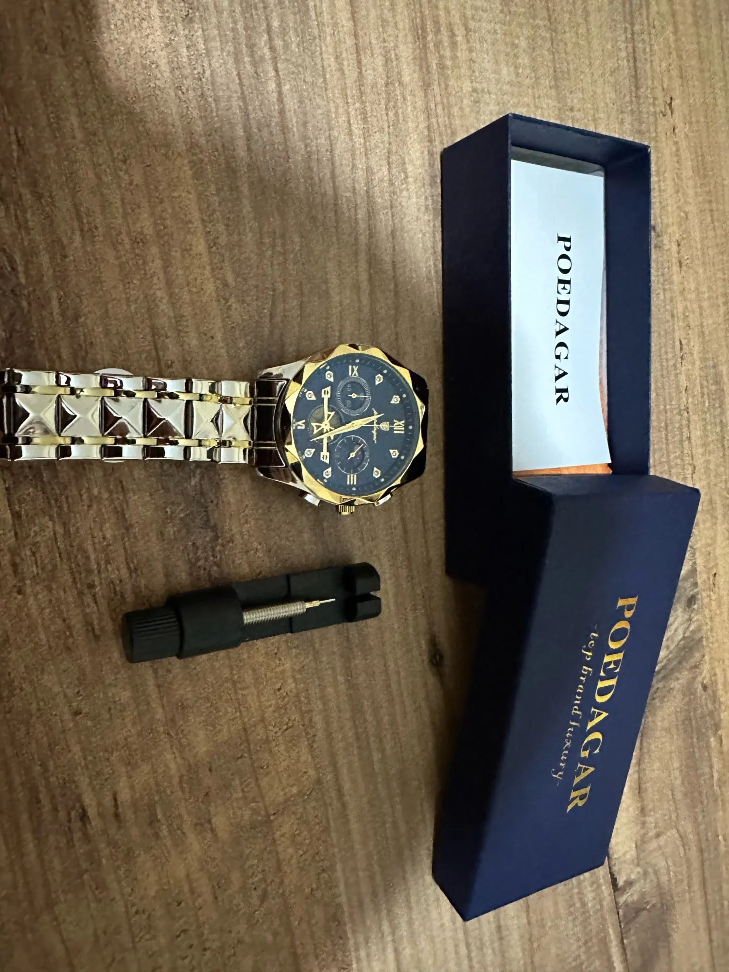POEDAGAR Luxury Man Wristwatch Waterproof Luminous Chronograph photo review