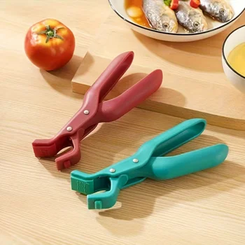 2/1Pcs Anti-Scald Clips Hot Dish Plate Gripper Kitchen Non-slip Bowls Clamp Holder for Frying Pans Air Fryer Steamers Oven 1