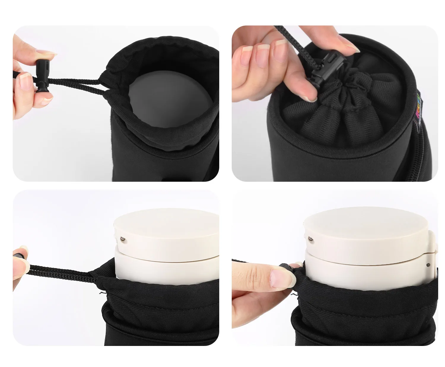 Nuovoware Water Bottle Carrier Bag with Adjustable Strap and Dual Pockets - Perfect