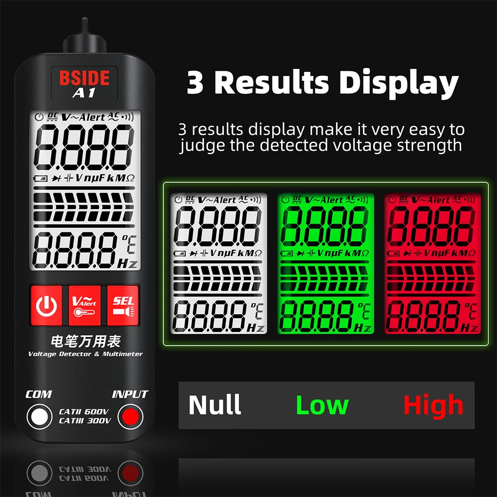 A1 Fully Automatic Anti-Burn Intelligent Digital Multimeter Digital LCD Backlight multimetro Voltage Ohm  Hz Live Zero wire Test