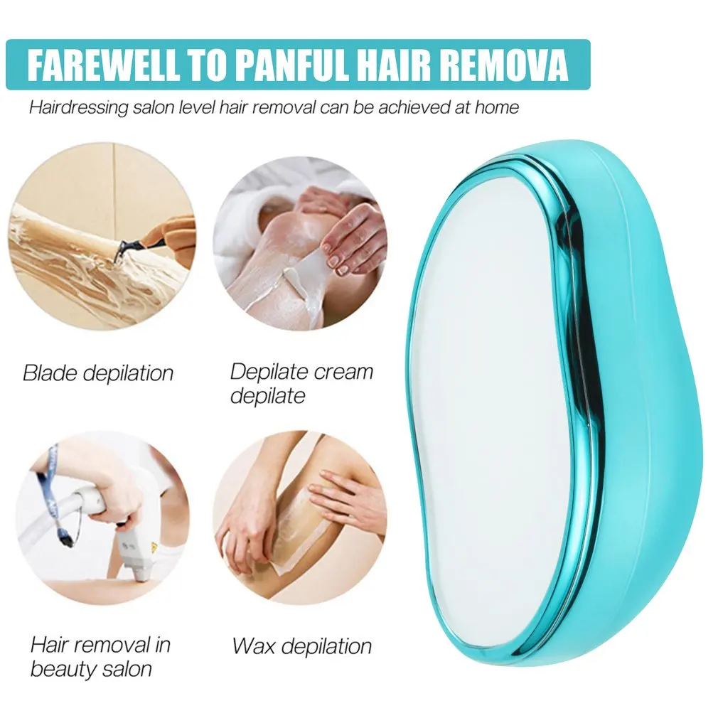 Crystal Hair Eraser Nanoglass Physical Hair Remover Stone Painless Safe Epilator Reusable Body