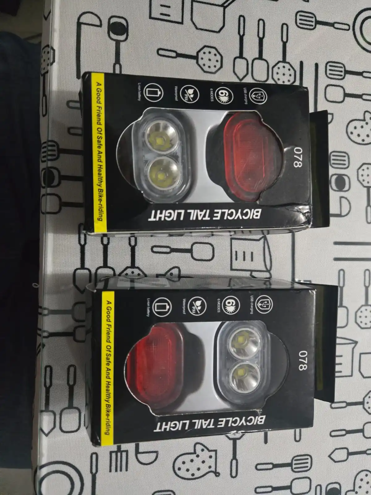 Bicycle Light Set Rechargeable LED Front & Rear Lights Safer Night Rides photo review