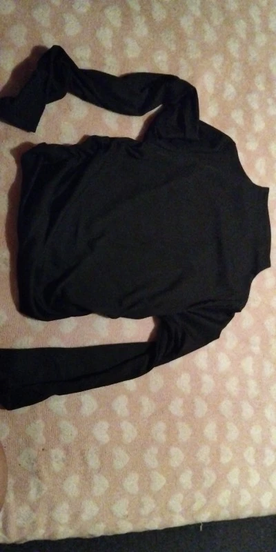 Women's Ribbed Turtleneck Crop Top - Long Sleeve Fitted Basic Tee photo review