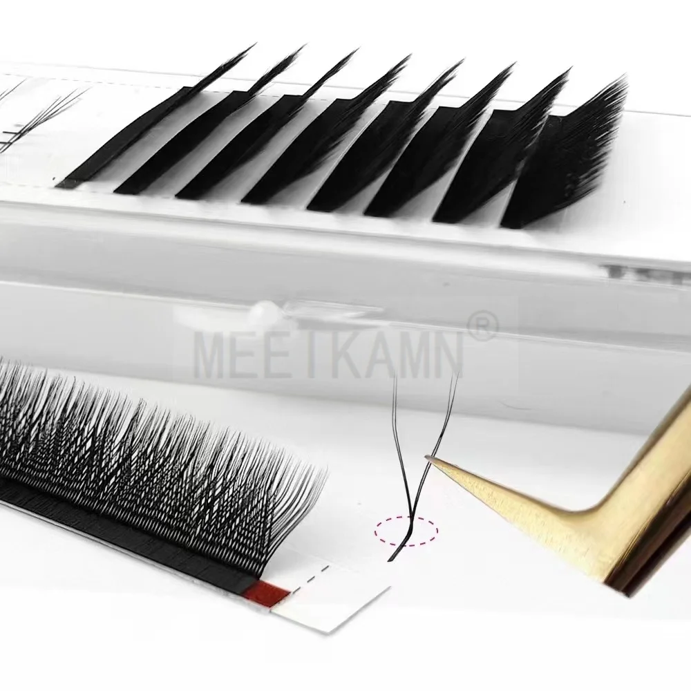 Großhandel Natürliche Wimpernverlängerungen: Weiche, Leichte, Nicht Ausfallende Wimpern, Private Label V-, W-, Y-Form Wimpernextensions – Detail 11