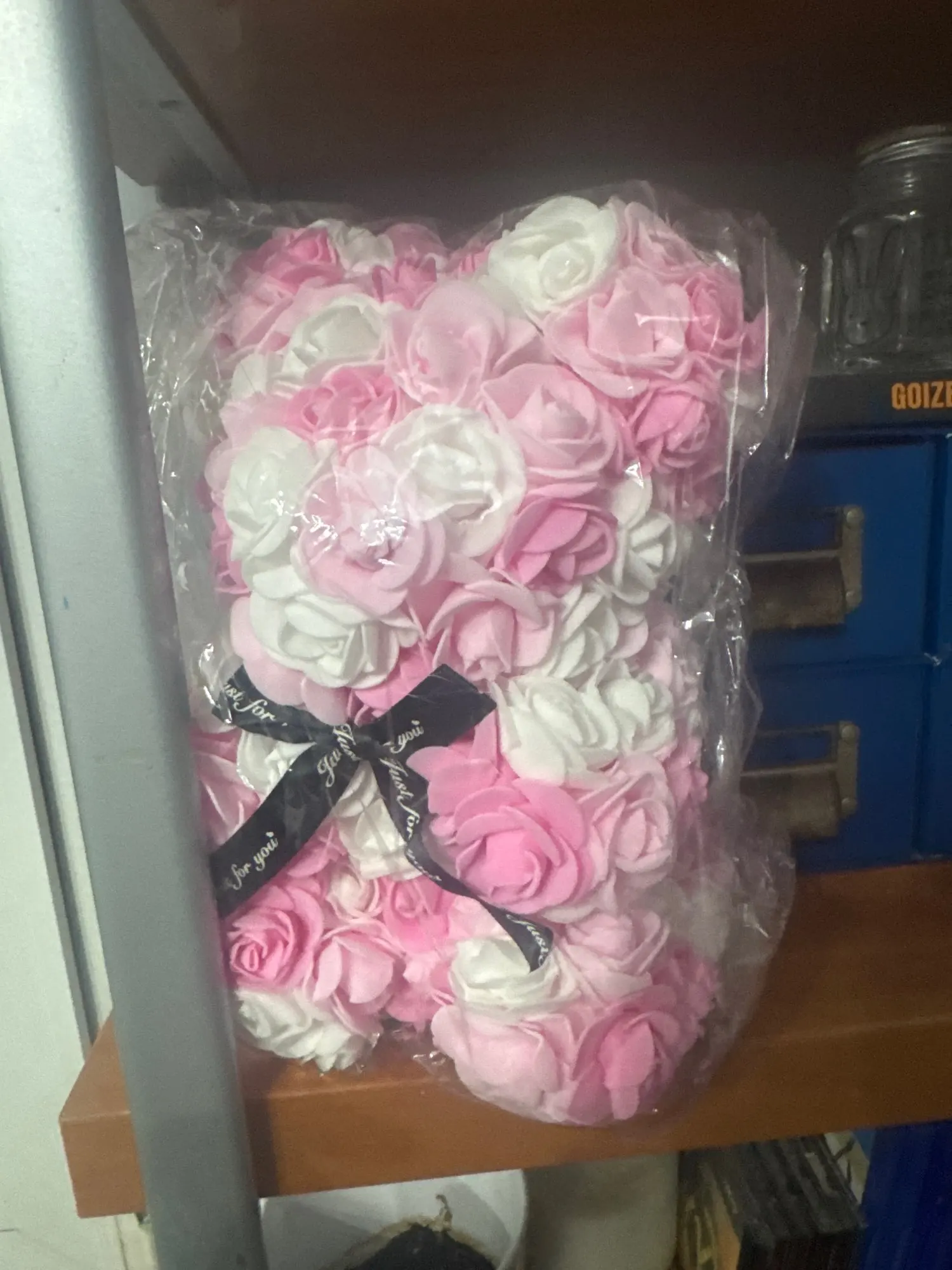 Oso de Peluche hecho de flores Regalo Romántico día de San Valentín