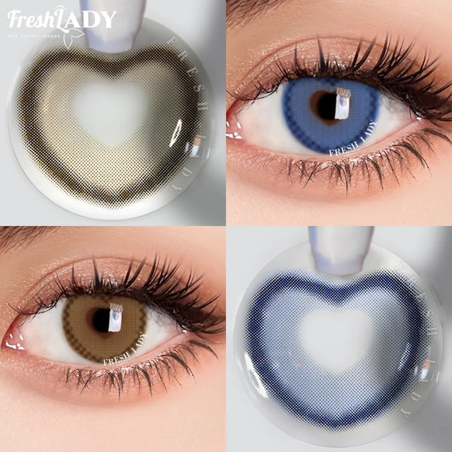 UYAAI Color Contact Lens for Eyes Soft Yearly 1Pair Halloween Pink Eye  Cosplay Lenses Heart Cosmetic Lenses Anime Accessories - AliExpress