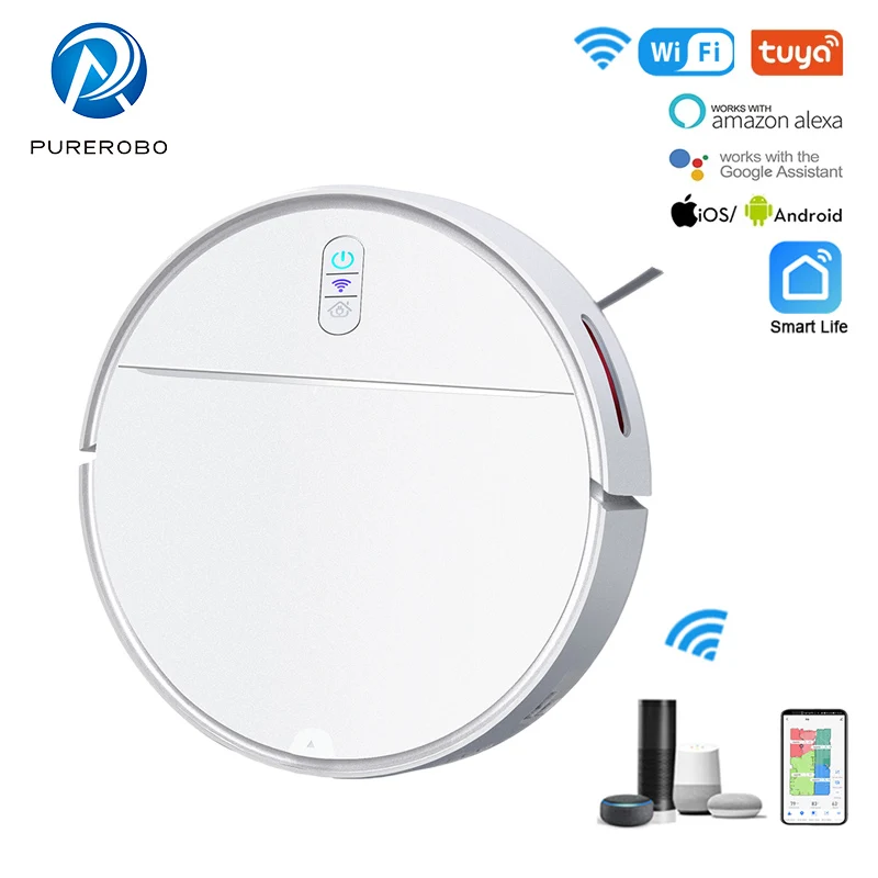 Purerobo V32s Robot Vacuum Cleaner Wifi App Alexa/google Voice Control Vacuuming Mopping