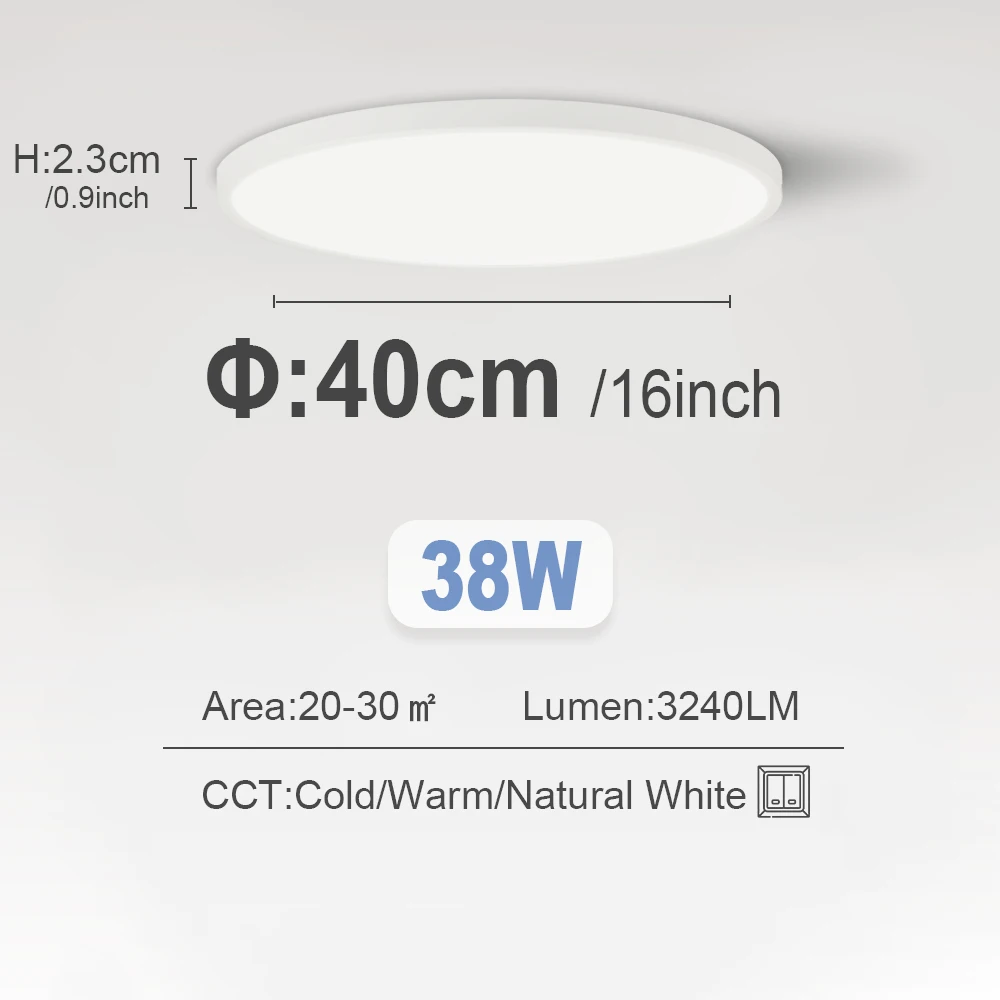 Round White-38W