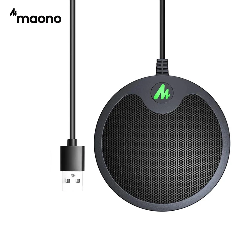

Конференц-микрофонная система MAONO Конденсаторный USB-микрофон с всенаправленным углом обзора 360° Plug & Play Настольный микрофон для ПК для Youtube Meeting