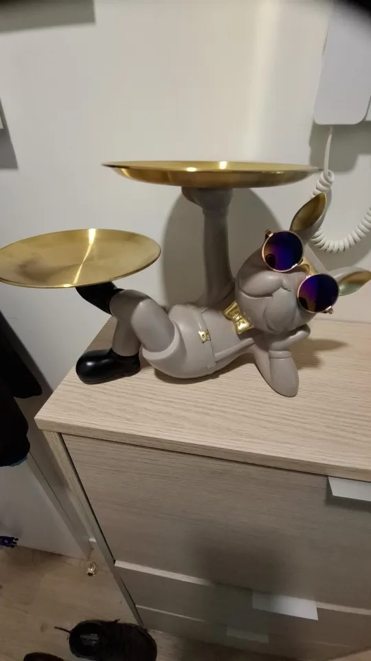 Multi-purpose bulldog animal statue creative ornaments photo review