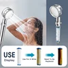 360 Degrees Rotation Turbo Fan Shower Head High Pressure Water Saving Spray Adjustable Showerhead Filters Bathroom Accessories 4