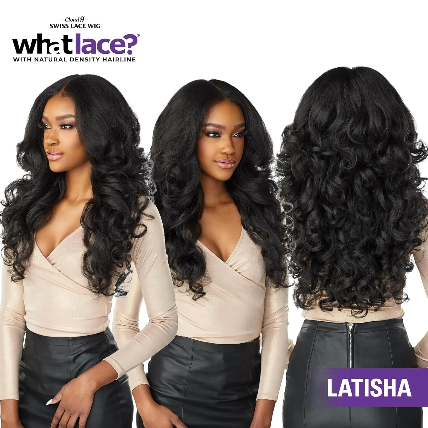 Sensationnel Cloud 9 What Lace HD Lace Front Wig 13X6 Latisha – Long Natural Textued Curly Style, Heat Safe Synthetic Fibers 6