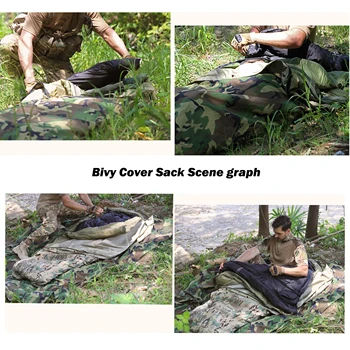 Military Modular Sleeping System - Outdoor Camping Supplies - Waterproof Outer Shell Multicam Sleeping Bag 3