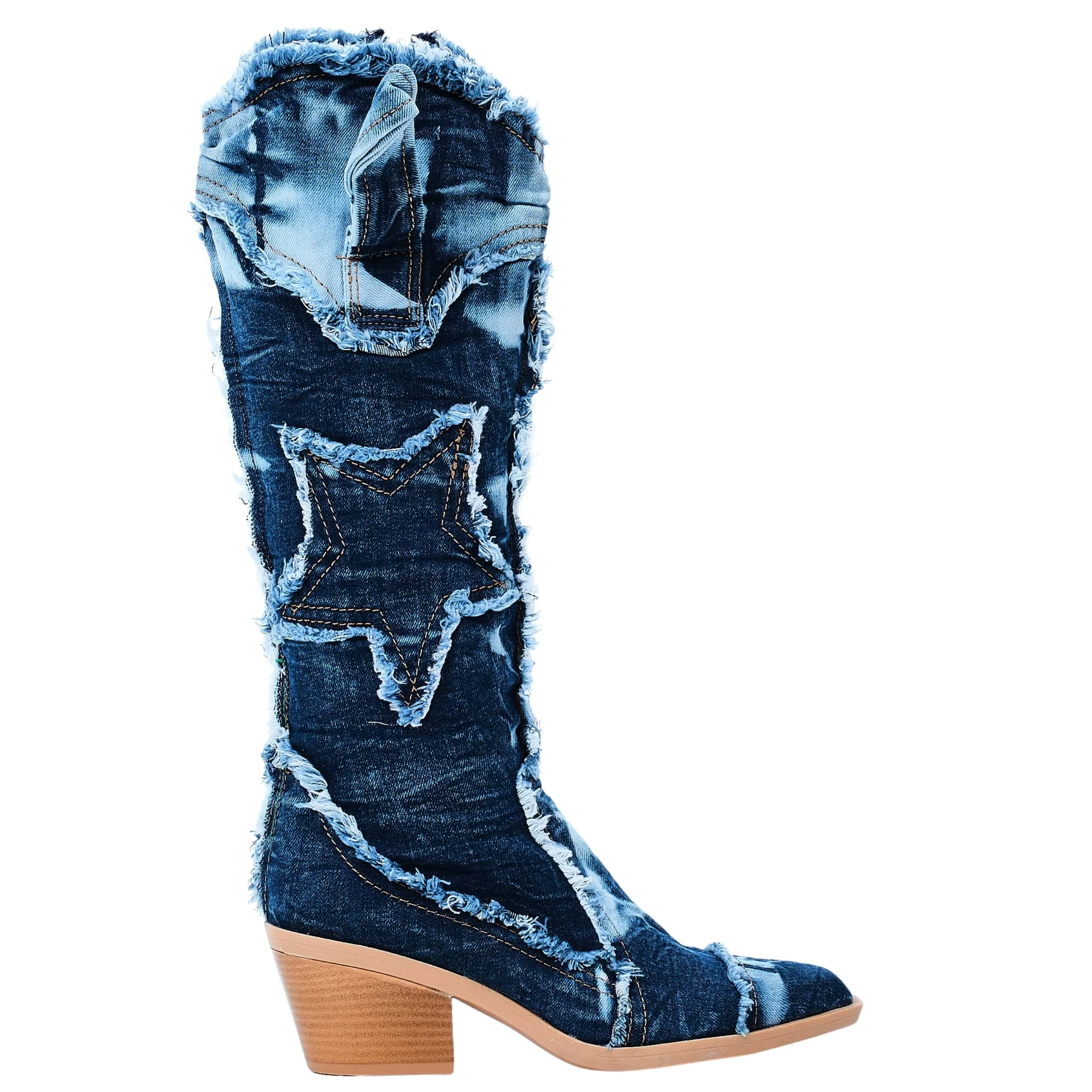 

Kowboy Denim Boots Shoes, Handmade Women's Sports Boots, , Heeled Boots, Sports High Boots, Platform Boots, Birthday Gift