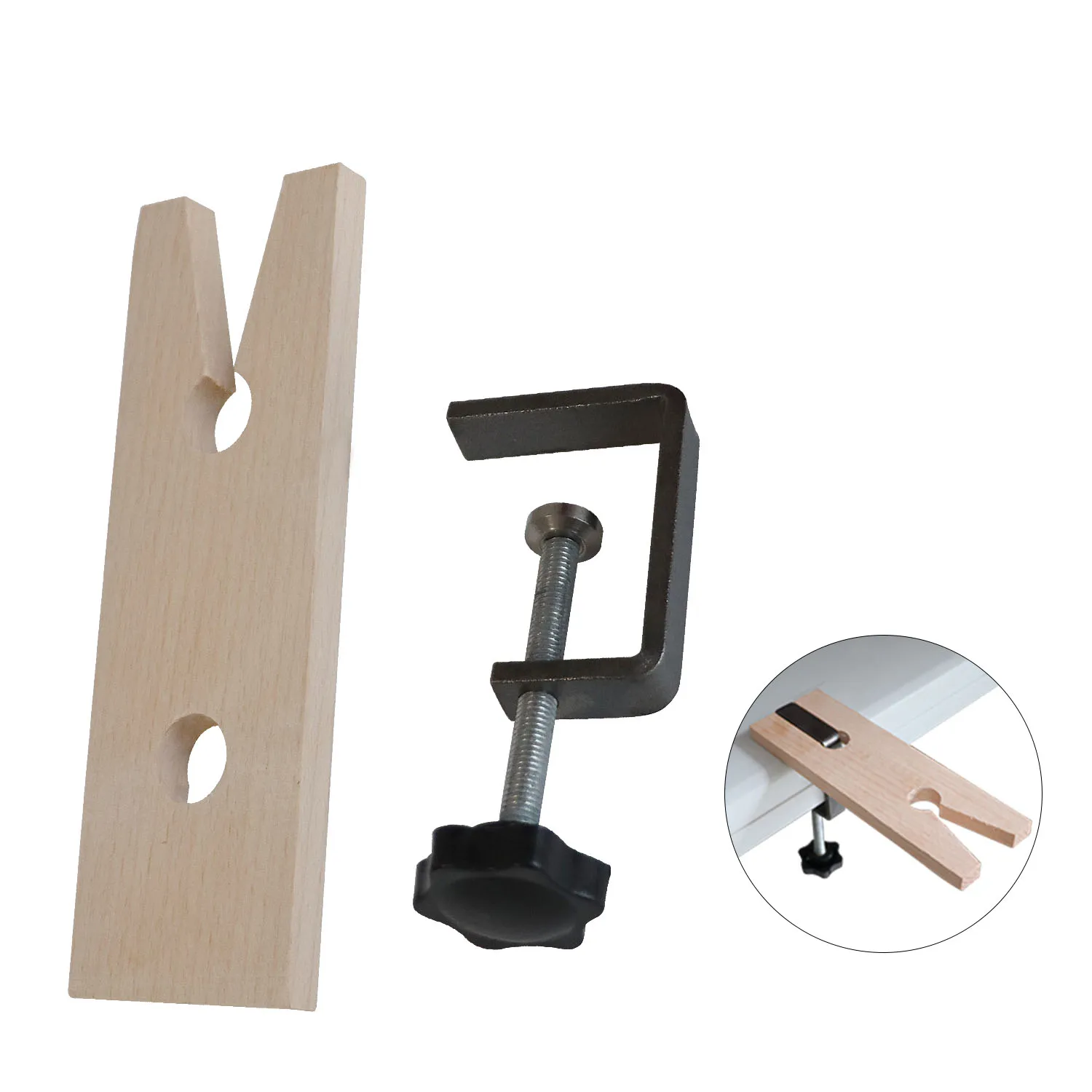 Bench Pin Clamp Set V-Slot for Workbench Wooden Jewelry Clamp Tool