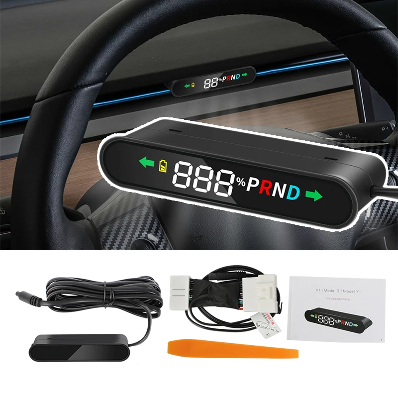 

Hidden HUD Head-Up Display For Tesla Model 3 Y Accessiores Dashboard Dedicated Electronics Mini Smart Speedometer Speed Display