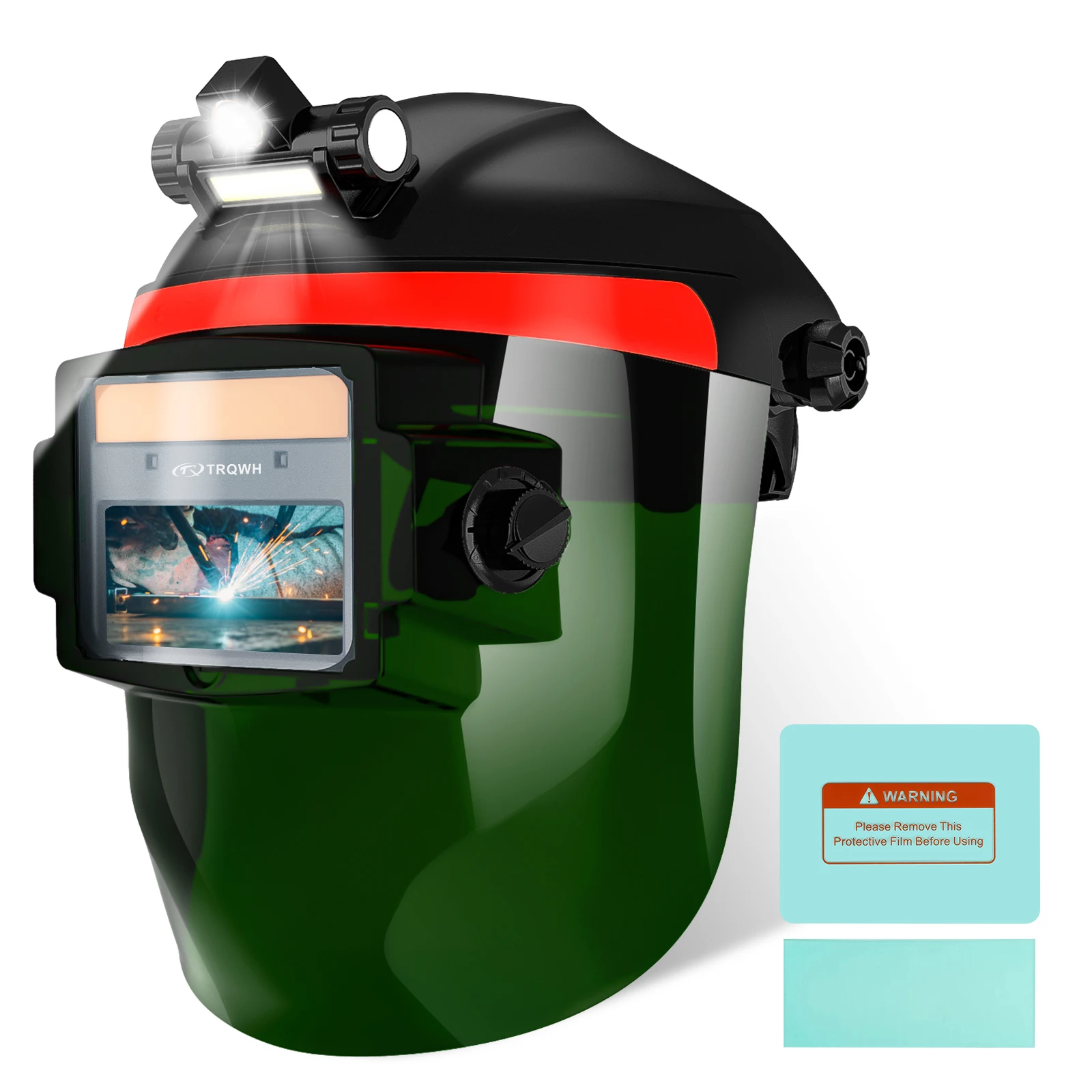 

Welding Helmet Auto Darkening with LED Light Solar Powered True Color Welder Helmet Face Shield Welding Mask Hood for TIG MIG