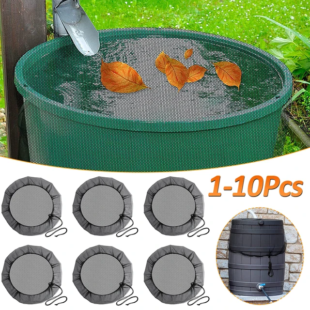 1-10Db Hálóháló Fedélháló Az Esőhordókhoz Vízgyűjtő Vödrök Takaró Víztartályok Védelme Fedél