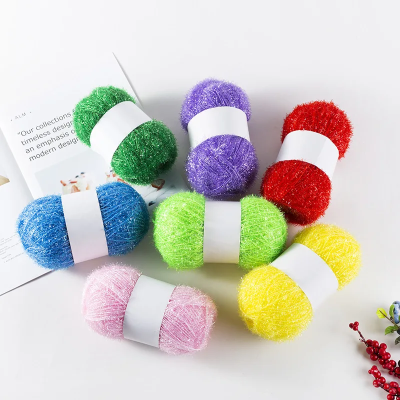 50g/Ball Luxury Acrylic Yarn Hand Knitting Glass Silk Yarn Thread for Clothing Handmade Hat Bag Scarf 4