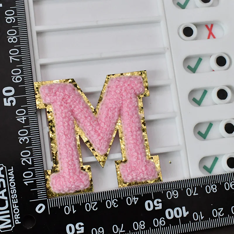 A-Z 5.5cm Adhesive Letter Patches Towel Chenille Embroidery For PVC Pouch  DIY Customized Phrase Craft Stick-on Patches - AliExpress