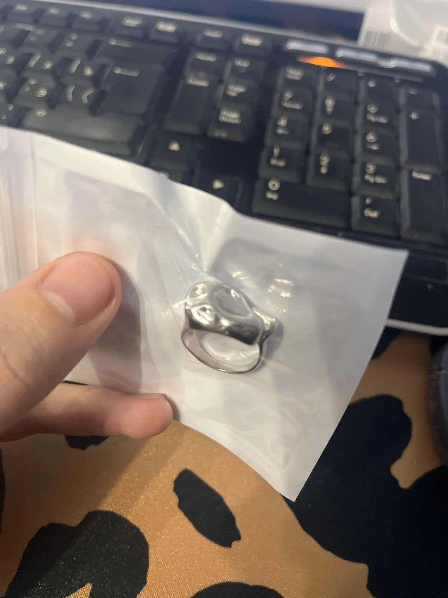 Adjustable Colorful Drip Glaze Ring photo review