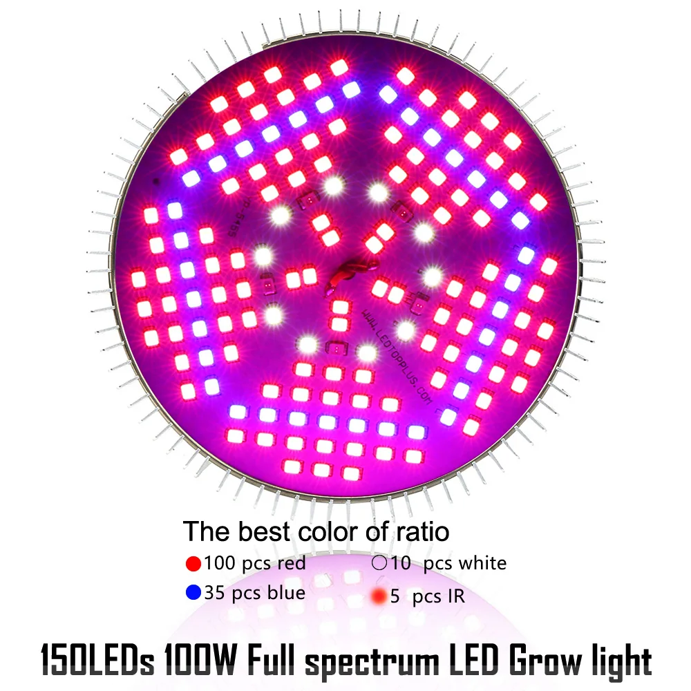 100W Phyto Lampada Spettro Completo E27 Coltiva Luci Phytolamp Per Piante Acquario Idroponica Fiori Giardino Growbox Vegs Serra
