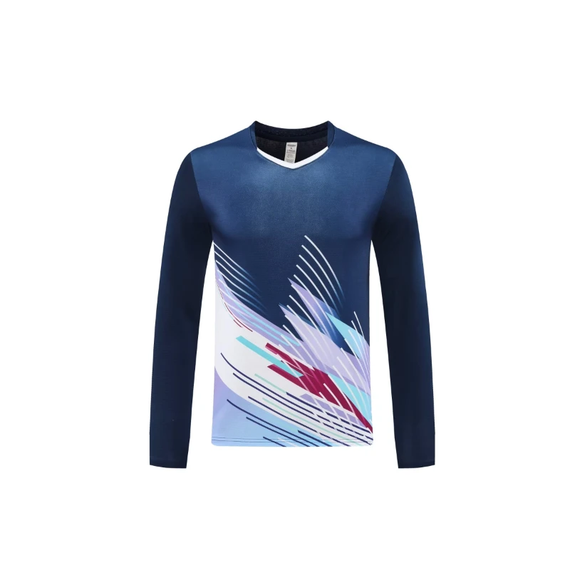 Autumn Long Sleeve Table Tennis tshirt V-neck Unisex Badminton Jersey Men Women Kid Ping Pong Pickleball Shirt Apparel Clothes sport t shirt,badminton table tennis clothes set