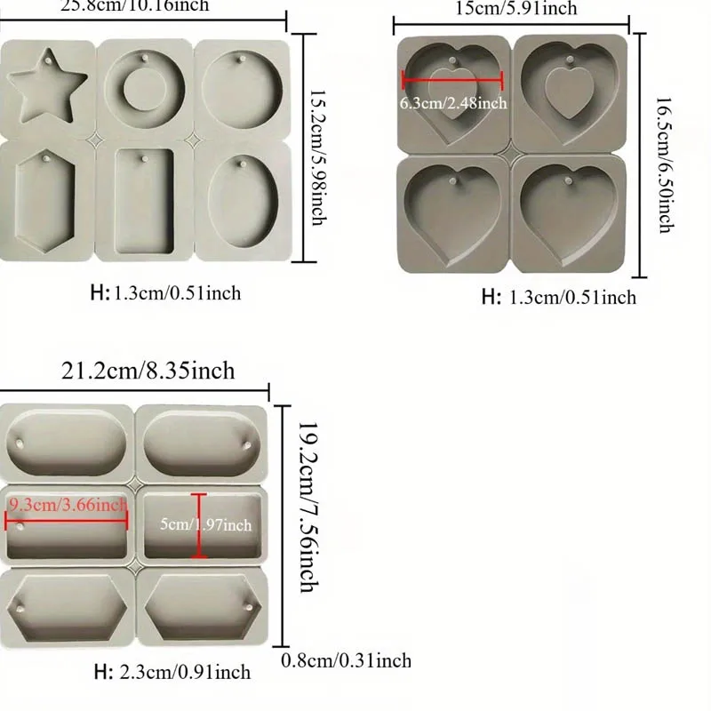 1PC DIY Silicone Clay Aromatherapy Tablets Molds Crafts Hanging Ornaments Wax Molds Flower Soap Mold Craft Accessories