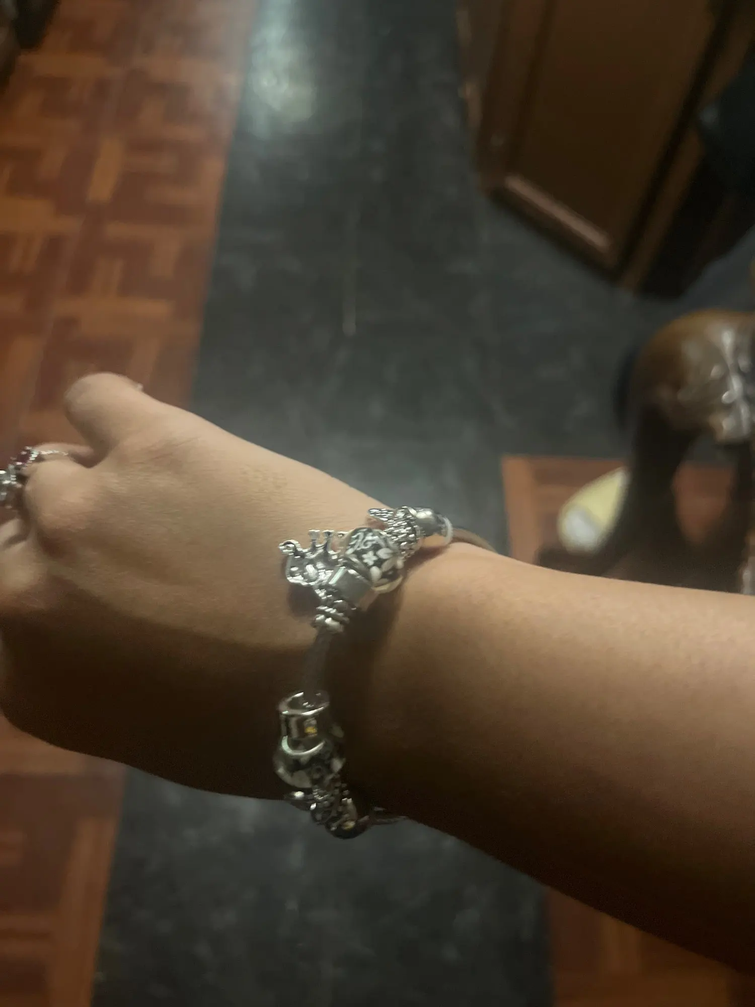 Silver Charm Bracelet | Elephant & Life Tree Design photo review