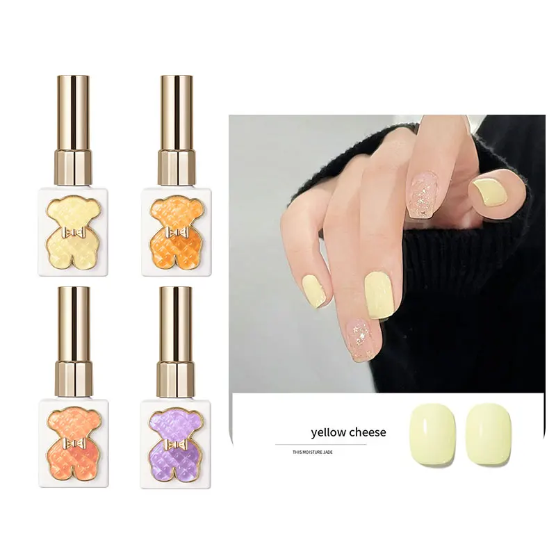 

NailFan Good Selling Lucky Bear Nail Polish 15mL UV Gel 4 Colors Soak Off Gel Nail Art Salon