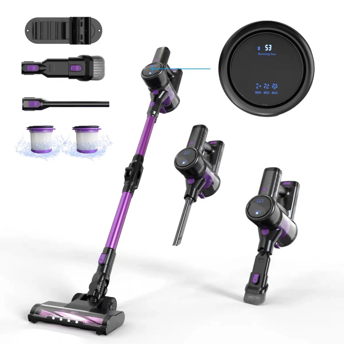 Potente Aspirapolvere Wireless 250W 22000Pa Aspirapolvere A Mano Smart Home Potente Aspirapolvere Robot Portatile Wireless