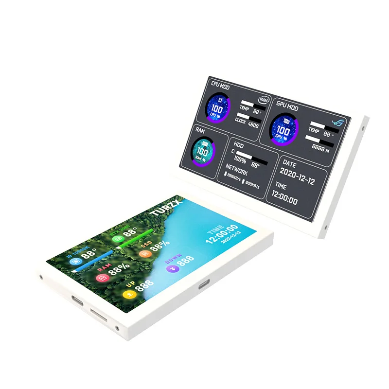 5.0 ġ 800x480 IPS Ǯ  USB C Ÿ ǻ  ȭ, 5 ġ ̴ PC µ , CPU RAM HDD Ʈ ÷  AIDA64