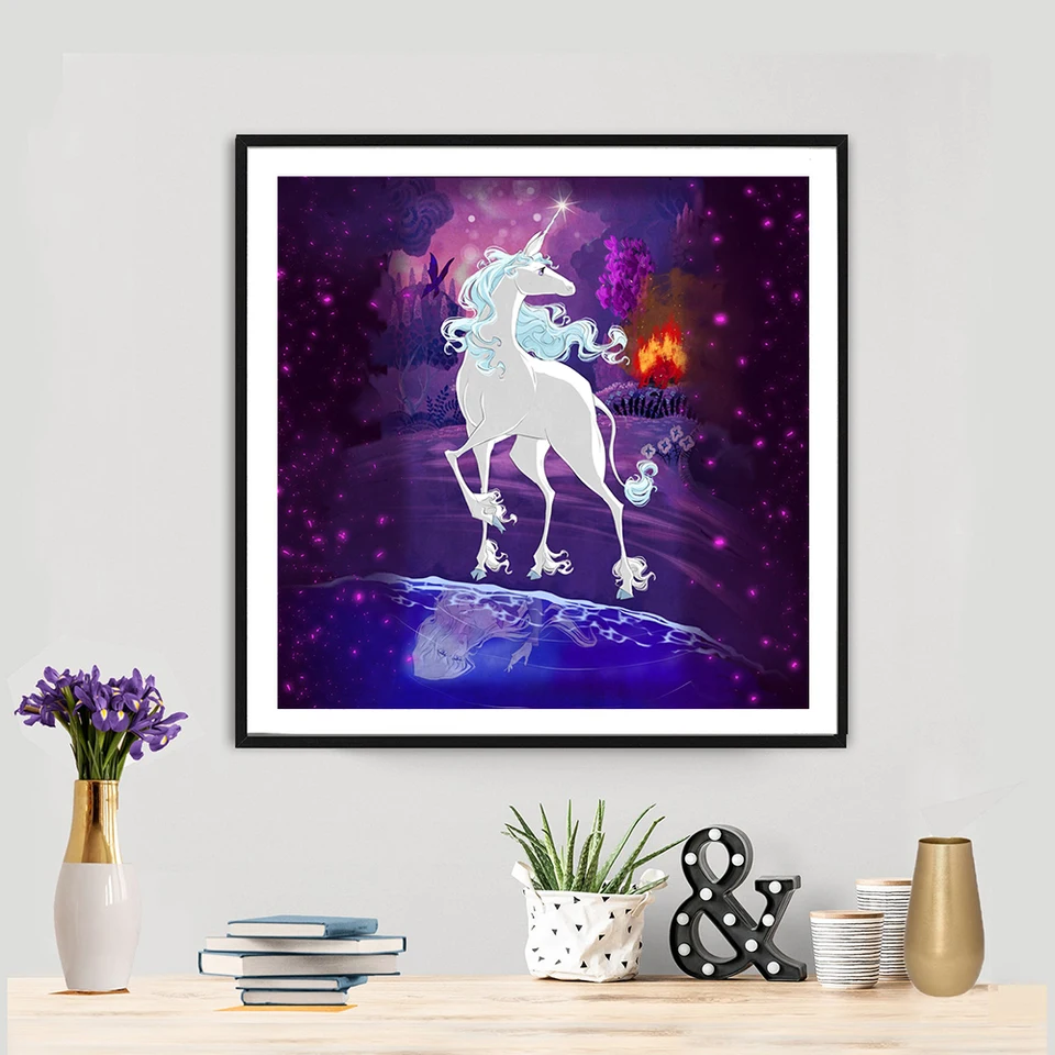 Das Letzte Einhorn Poster Leinwand - 50x75cm Wasserdicht, Verblassungsresistent, Wandkunst Deko