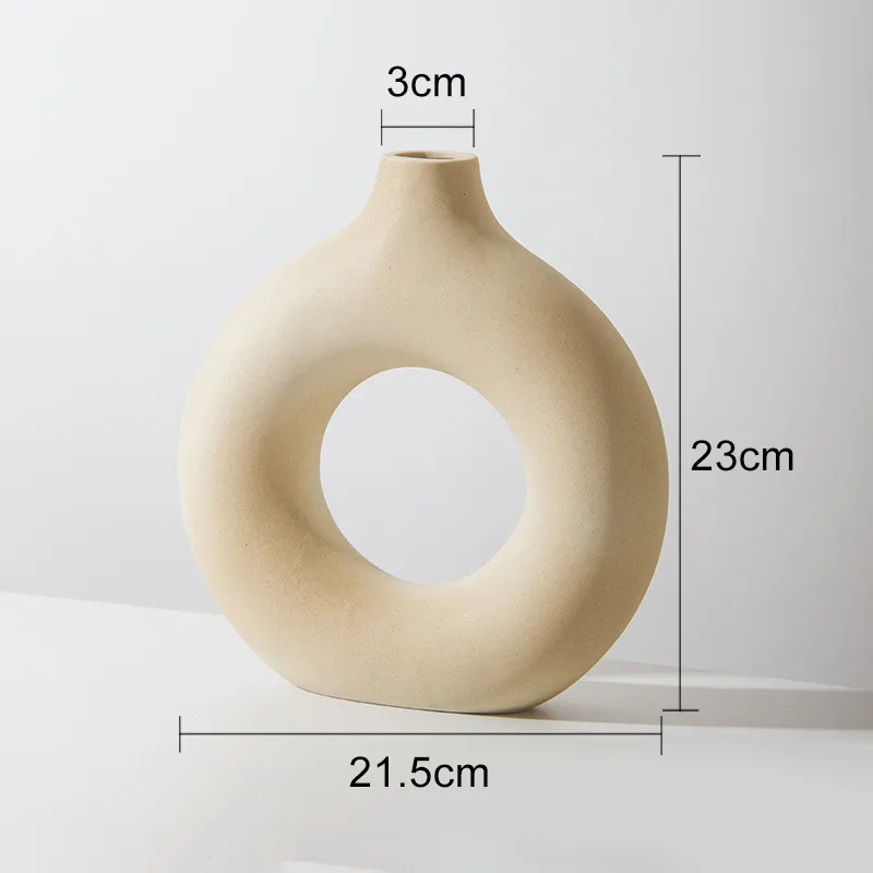 Tanio Nordic ceramiczny wazon okrągły Hollow wazon doniczki doniczka dla sklep